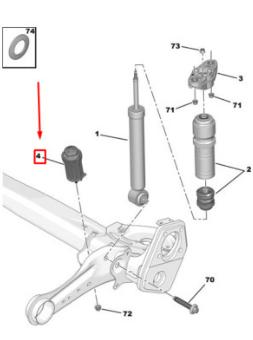 MOPAR (PSA) 9839267280 Rear Subframe Mount Corsa F — Bushings & Mounts