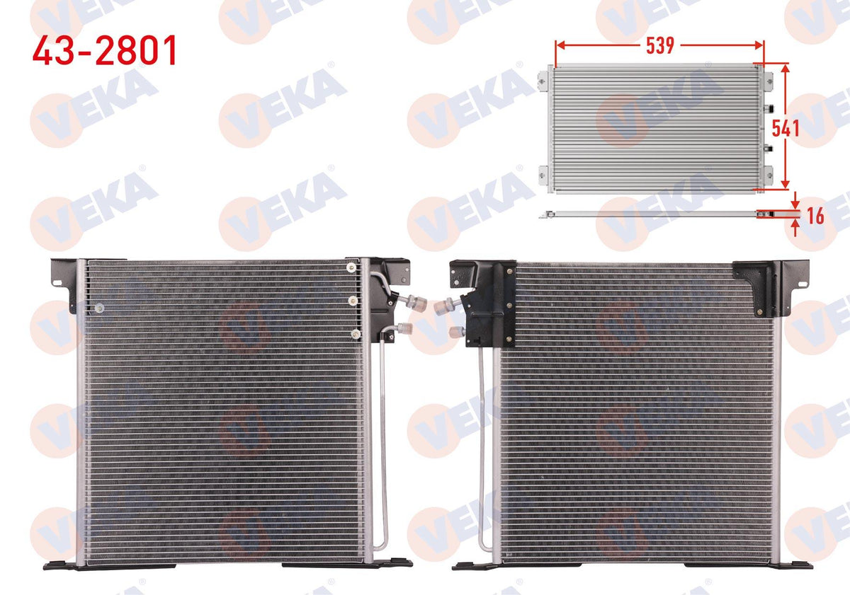 Veka 43-2801 A/C Condenser Mercedes Vito (638) 112 CDI 1997-2003 — Condensers & Evaporators