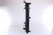 nissens-water-radiator-nissan-sunny-13, close-up-nissens-water-radiator, installed-nissens-water-radiator-nissan-sunny Nissens Water Radiator - Nissan Sunny 13 | Built-In Oil Cooler Nissens Water Radiator for Nissan Sunny 13 water-radiator, nissan-sunny-13, nissens, auto-parts, car-maintenance, mechanics, built-in-oil-cooler, aluminum-fins, plastic-tank, ai-generated