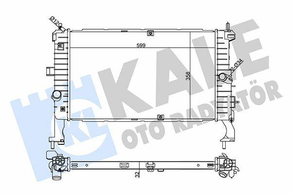 KALE Radiator 354170 - Cooling System for 2004-2010 Meriva — Radiators & Fans