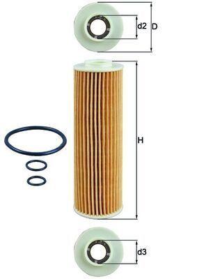 MAHLE OX183-5D Oil Filter for C-Series and E-Series Cars — Oil Filters