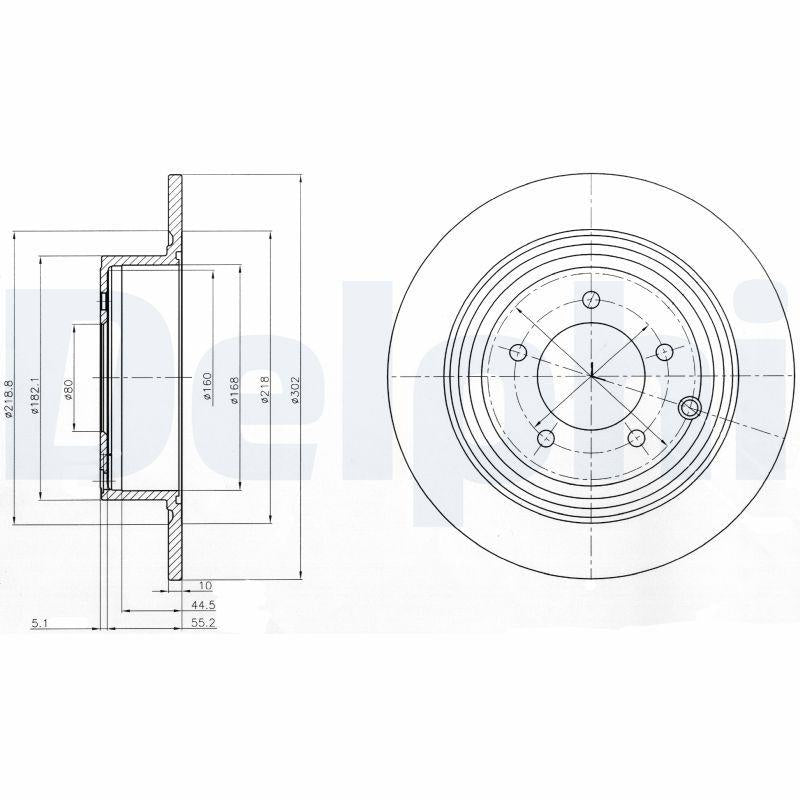 Delphi BG4169 Brake Disc (Twin Pack), Deliksiz — Brake Rotors & Drums