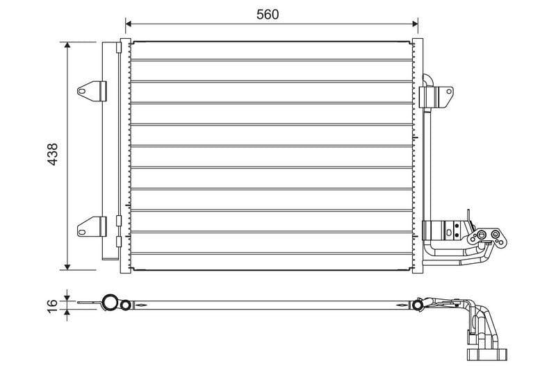 VALEO 817806 AC Refrigerant Condenser - Compatible with Caddy and Touran — Condensers & Evaporators