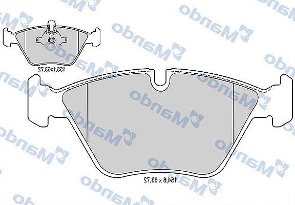 Mando MBF015265 Brake Pad Front 12-Bw.5-Series F10-F11-F18 — Brake Pads
