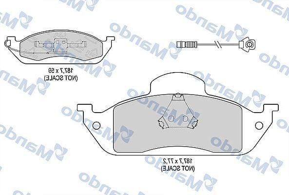 MANDO MBF015137 Brake Pads - Front Set for 1998-2006 Mercedes MS-W163