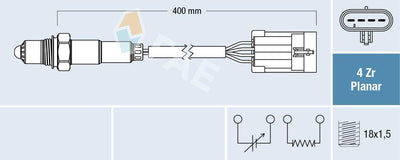 FAE 77678 Oxygen Sensor Chevrolet Aveo-Kalos-Nubira — Oxygen & Air-Fuel