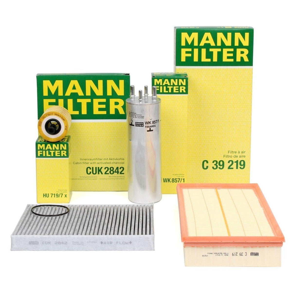 Mann Volkswagen Touareg 2003 - 2010 2.5 TDI Maintenance Filter Set — Maintenance & Service Kits