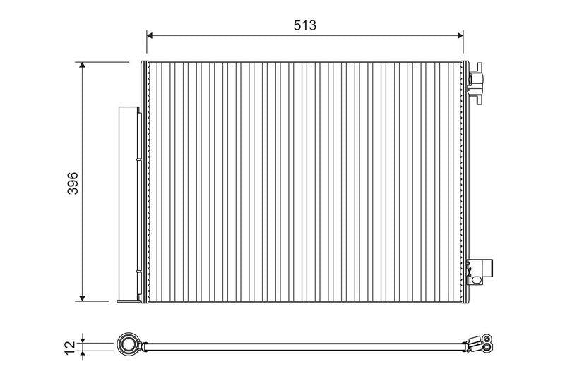 Valeo 814373 A/C Condenser (Renault Clio IV Captur / Dacia L Ogan II-Logan Mcv-Sandero II-1.2 / 1 — Condensers & Evaporators