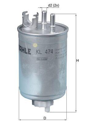 Mahle KL474 Diesel Filter Doblo Palio Siena Punto II 1,9D 00 — Fuel Delivery