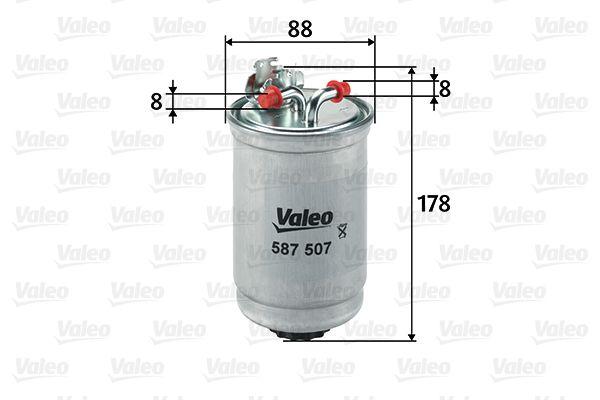 Valeo 587507 Diesel Filter-Length 178mm (VW Caddy 96-03 Polo Classic 96-00 Seat Ibiza 93-99 Skoda Felicia 95 — Fuel Delivery
