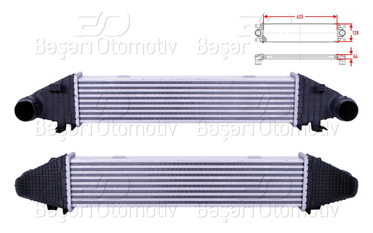 Wisco 3113833-00 Turbo Radiator (Intercooler) 625X128x64 Mercedes-Benz W204 C180 CDI C200 CDI C250 CGI W21 — Radiators & Fans
