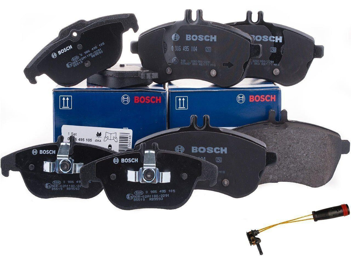 Bosch Brake Pad Set - Front & Rear Brake Pads for Mercedes W204 C220 CDI