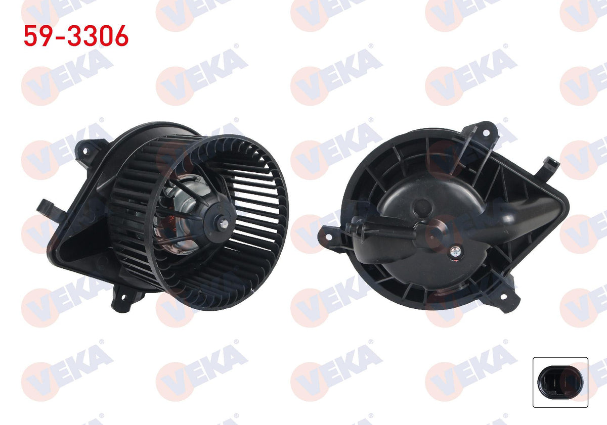 Veka 59-3306 Heater Motor Citroen Berlingo 1996-2008 / Peugeot Partner 2003-2008 — Heater & Blower