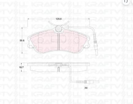 Kraftvoll 07010316 Front Brake Pad Partner P306 Cabriolet / Sedan 1.8I 16V 2.0I Berlingo Xsara 1.8I.1.9D (< 03) — Brake Pads