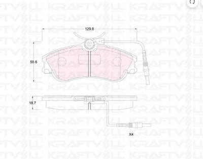 Kraftvoll 07010316 Front Brake Pad Partner P306 Cabriolet / Sedan 1.8I 16V 2.0I Berlingo Xsara 1.8I.1.9D (< 03) — Brake Pads