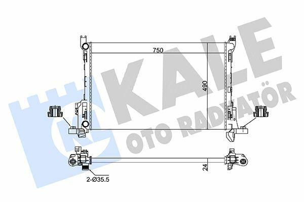 Kale Radiator 363085 - Water Radiator for Renault Traffic, Opel Vivaro & Fiat Talento — Radiators & Fans