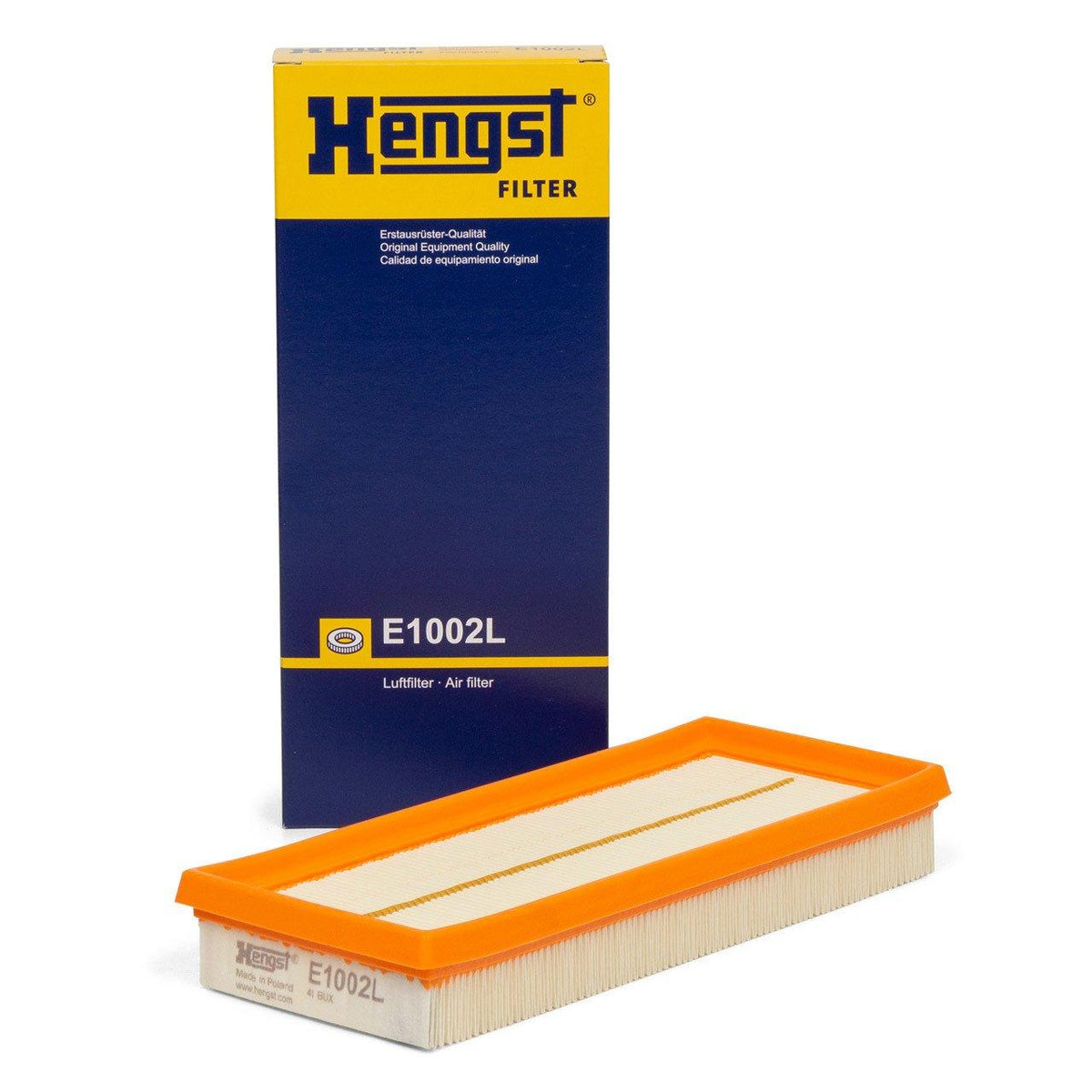 Hengst E1002L Air Filter Smart Fortwo 451 132-660 — Air & Cabin Filters