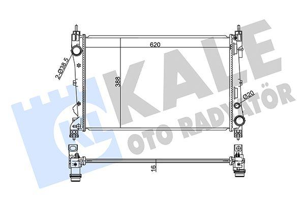 Kale 347325 Radiator Doblo III 1.3-1.4 Mjt 10- Opel Combo 1.3 CDTi 12- — Radiators & Fans
