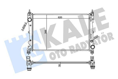 Kale 347325 Radiator Doblo III 1.3-1.4 Mjt 10- Opel Combo 1.3 CDTi 12- — Radiators & Fans