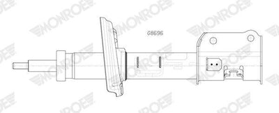 Monroe G8696 Jeep:Compass 16-Left Front Shock Absorber — Shocks & Struts