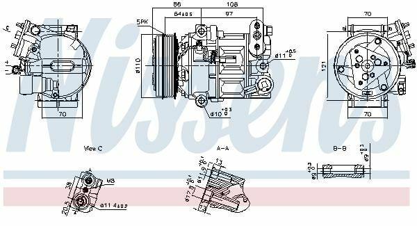 Nissens Climate Compressor - Perfect Match for Opel Astra K 1.4 & Insignia B 1.5B — A/C Compressor