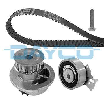 Dayco KTBWP2210 Timing Belt Kit + Water Pump (Opel 1.4 1.6 Astra F G Combo 94-01 Corsa A B Vectra A — Water Pump & Thermostat