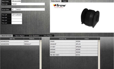 FROW ALTTAKIM 7551212001 Control Arm Bushing Dacia Duster 2010 — Bushings & Mounts