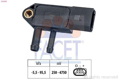 Facet 10.3264 Fark Pressure Sensor Caddy III-Golf V-Golf VI-Plus-Jetta III-Passat 1.9-2.0 TDI-Cr — Vehicle Sensors & Switches