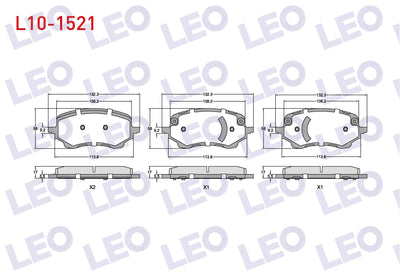 LEO L10-1521 Brake Pad Front Ford Puma 2019 — Brake Pads