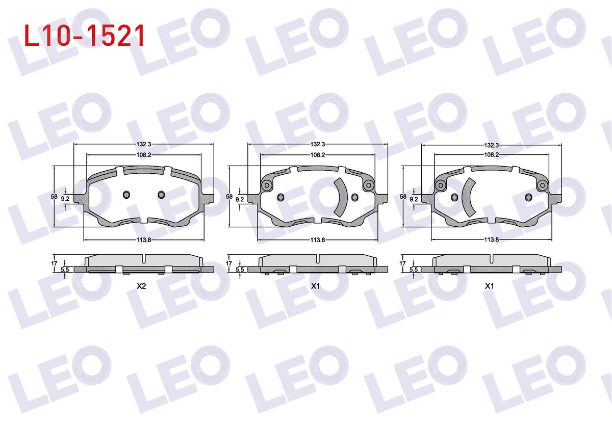 LEO L10-1521 Brake Pad Front Ford Puma 2019 — Brake Pads