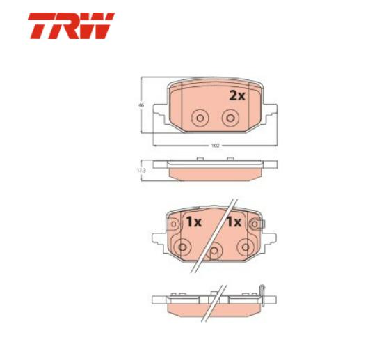 TRW GDB2546 Renault Austral 2023- Rear Brake Pad Nissan Qashqai J12 1.3 E-Power / X-Trail T33 — Brake Pads