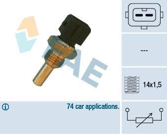 FAE 32560 Automotive Temperature Sensor - Black for M 40/42/50/52 — Temperature Sensors & Switches