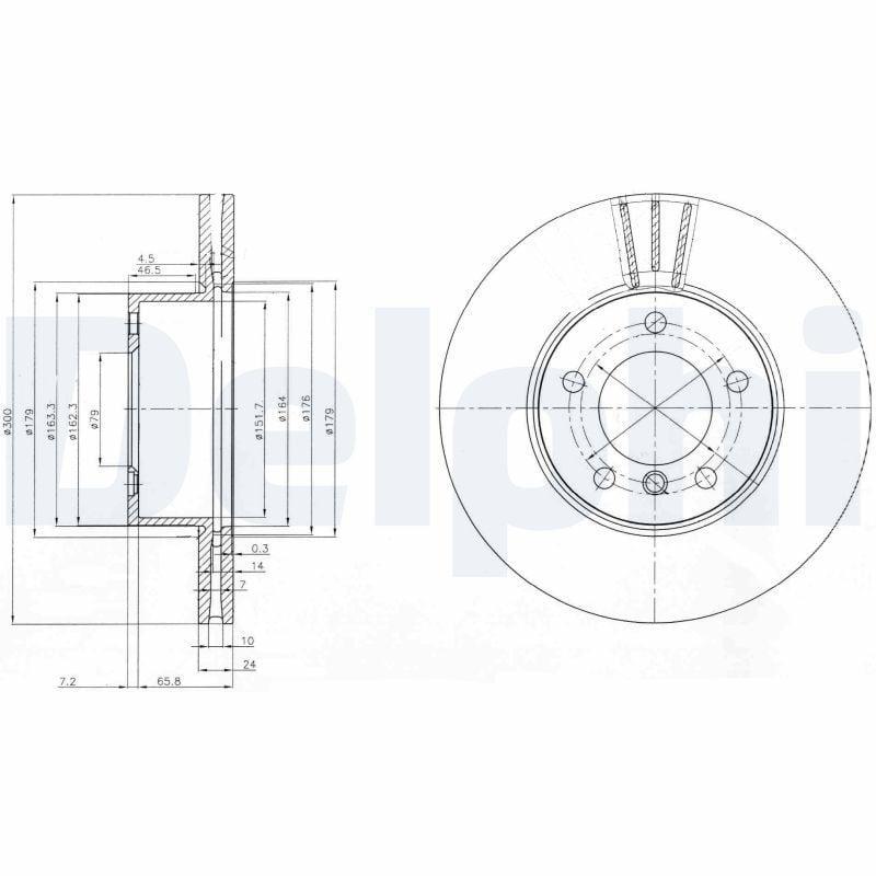 Delphi BG3998C Disc Brake for 06-BMW 3 Series - Coated Surface — Brake Rotors & Drums