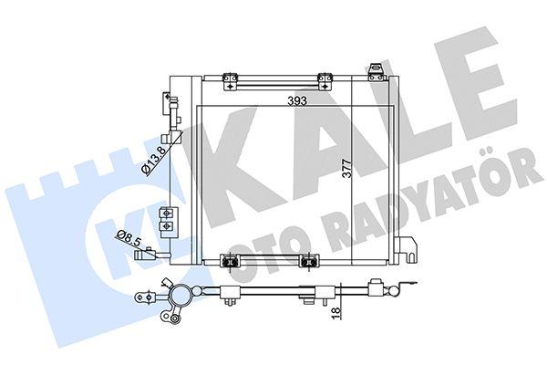 Kale 393800 A/C Condenser Opel Astra G/Zafira A 1.7-2.2 DTi — Condensers & Evaporators