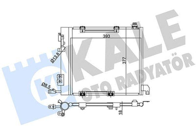 Kale 393800 A/C Condenser Opel Astra G/Zafira A 1.7-2.2 DTi — Condensers & Evaporators