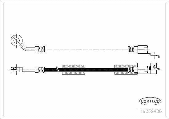 CORTECO Brake Hose 19032488 — Brake Hydraulics