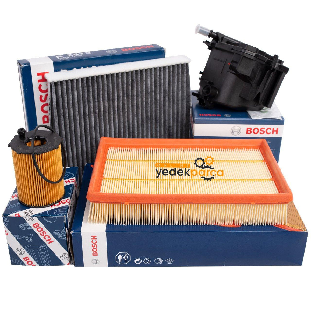 Bosch Ford C-Max 2004-2007 1.6 TDCI Oil Maintenance Kit - Essential Replacement Filters for Ford — Maintenance & Service Kits