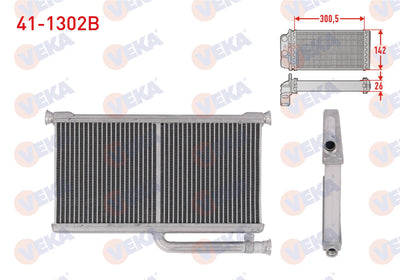 Veka 41-1302B Heater Core Brazing Audi A6 C6 (4F2) 2004-2011 — Heater & Blower