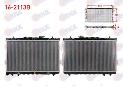 Veka 16-2113B Su Radiator Brazing Hyundai Elantra 1.6i A-T 2001-2007 — Radiators & Fans