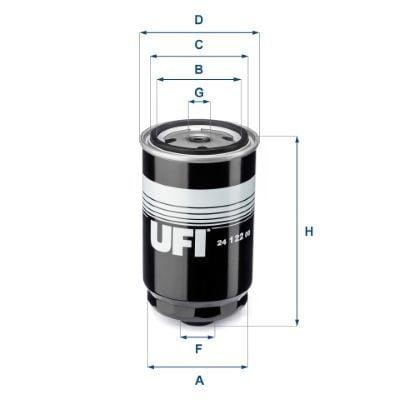 UFI Diesel Fuel Filter - Hyundai Blue 1.6 CRDi — Fuel Delivery