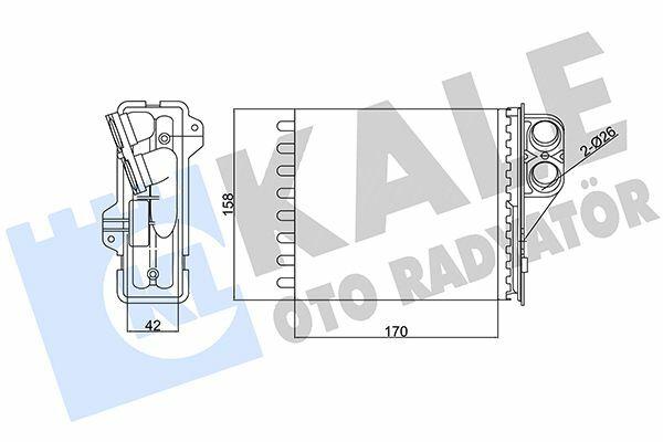 KALE 346415 Radiator for 05-Logan 1.4-1.6 - Durable Heating Solution — Radiators & Fans