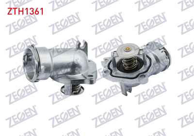 Zegen ZTH1361 Thermostat Complete (with Gasket) 87 C Mercedes Om642 (164, 203 and 4 more models — Water Pump & Thermostat