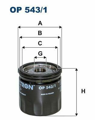FILTRON OP543-1 Oil Filter — Oil Filters
