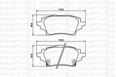Kraftvoll 07010112 Brake Pad Rear Toyota Corolla 1.6 Gasoline-1.8 Hybrid 2019-> Chr 1.2 2016-> — Brake Pads