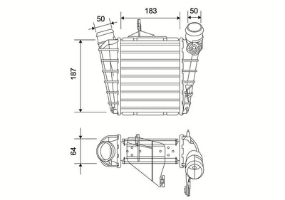 Valeo 822943 Turbo Radiator Polo Cordoba Fabia 1,4Tdi / 1.9 TDI 02 > — Radiators & Fans
