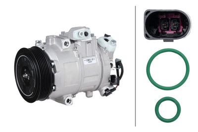 Hella 8FK366201-751 A/C Compressor Polo Bora Golf IV Roomster Rapid Fabia Toledo Ibiza Cordoba A2 Bby Bms Bnv Bky Cggb