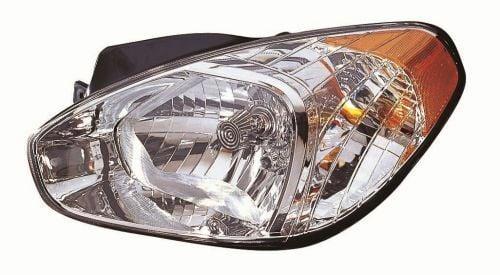 DEPO Hyundai Accent Era Right Headlight - H4 Bulb, ECE Approved — Headlights