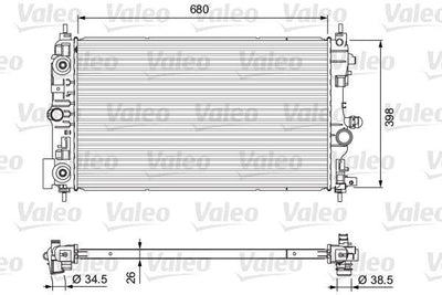 Valeo 701733 Motor Water Radiator Opel Astra J/Zafira C A17DTC-A17DTE-A20DTH-A20DTH Automatic — Radiators & Fans