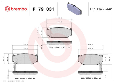 Brembo P79031 Brake Pad Front Low-Met Suzuki — Brake Pads