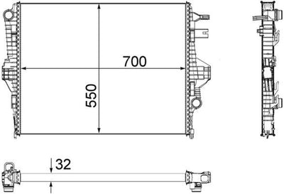 Mahle CR1183000P Radiator Touareg-Cayenne 3.0 V6/3.0 TDI 10-19 Cjta-Cgfa-Cjma-Cjgd — Radiators & Fans